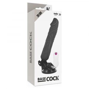 BASECOCK VIBRATORE REALISTICO TELECOMANDO NERO 20 CM