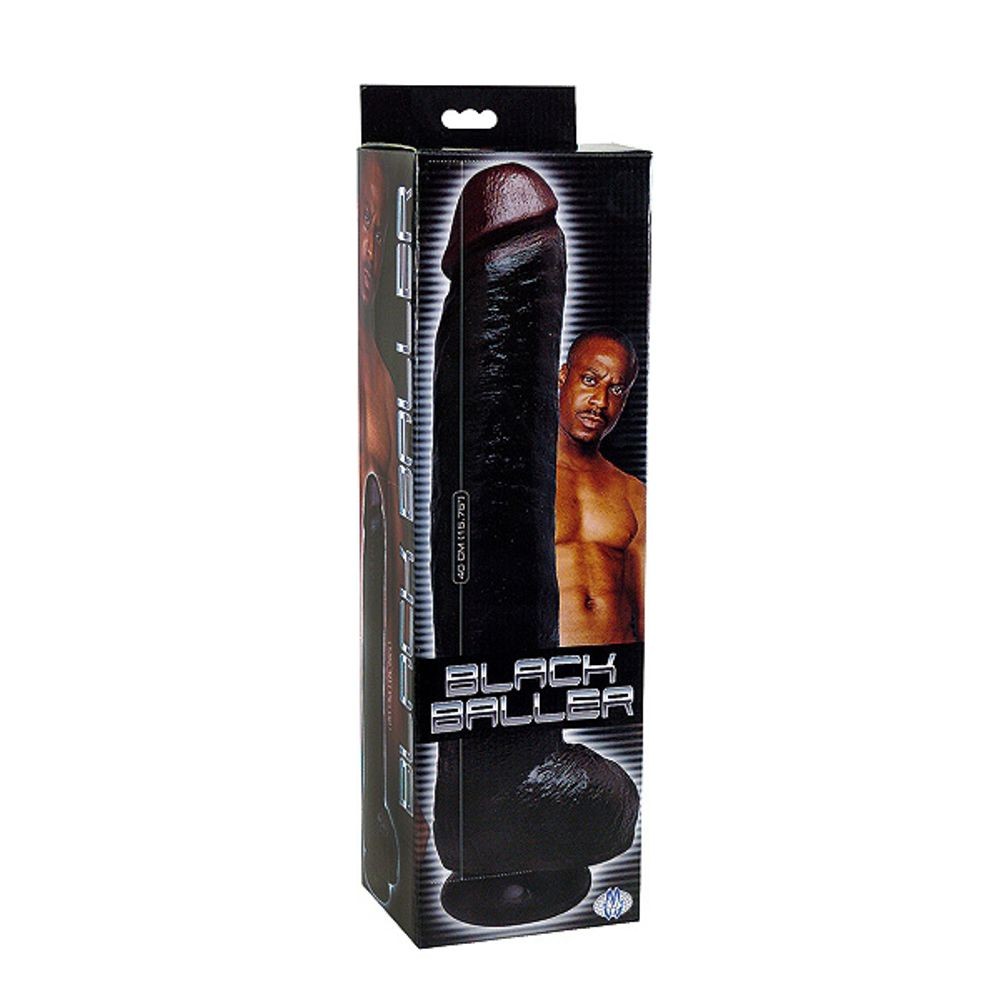 55007535 BLACK BALLER DILDO FALLO REALISTICO GIGANTE NON VIBRANTE 43 CM