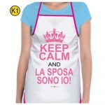 G 2031- K1 GREMBIULE KEEP CALM AND LA SPOSA SONO IO