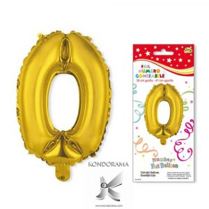 3419-0G NUMERI GONFIABILI IN FOIL NUMERO ZERO ORO