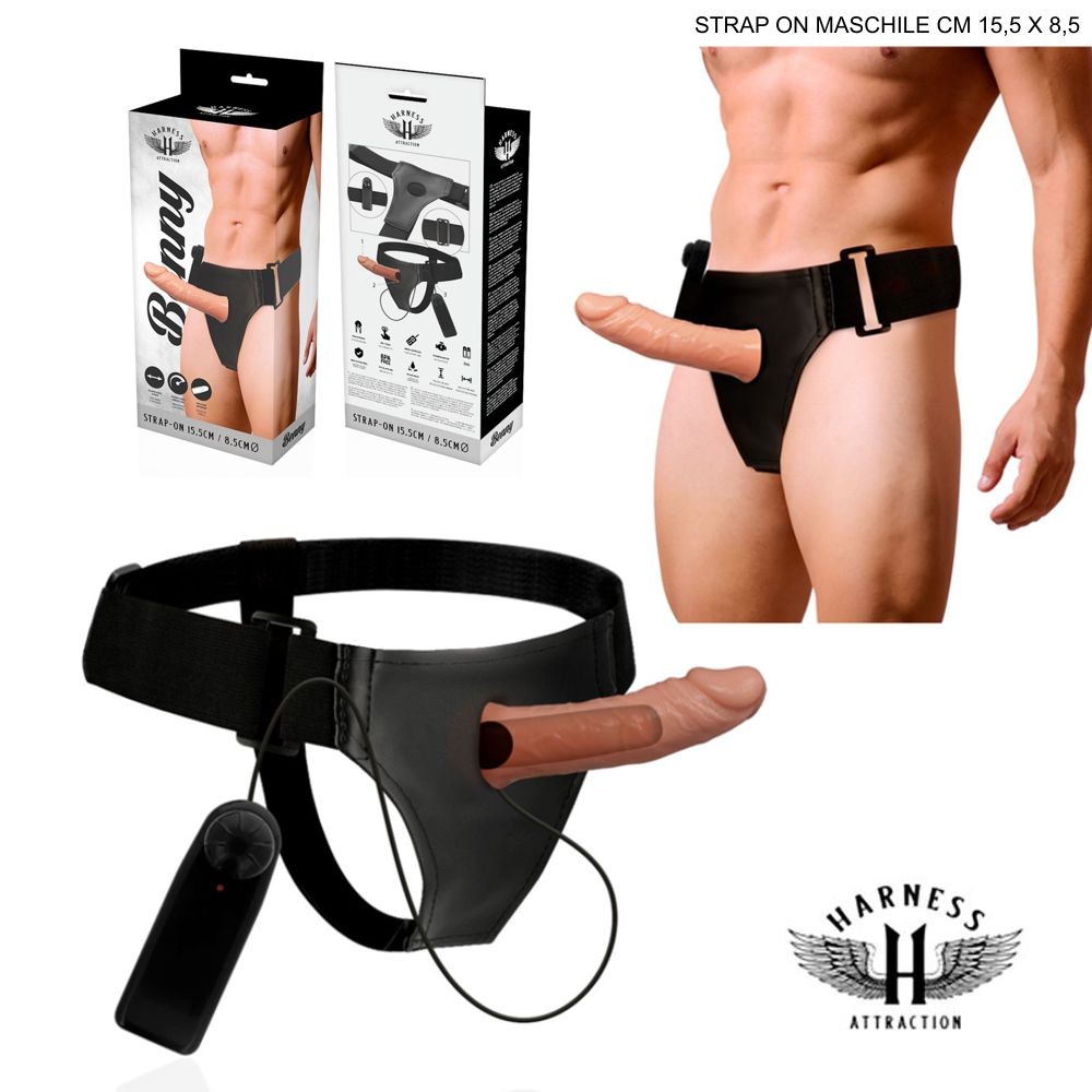 HARNESS ATTRACTION STRAP ON UOMO PER LUI VIBRANTE