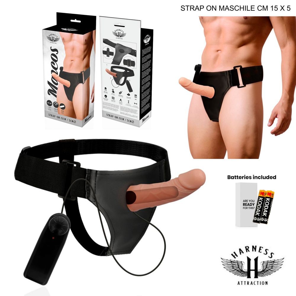 HARNESS ATTRACTION STRAP ON UOMO PER LUI VIBRANTE