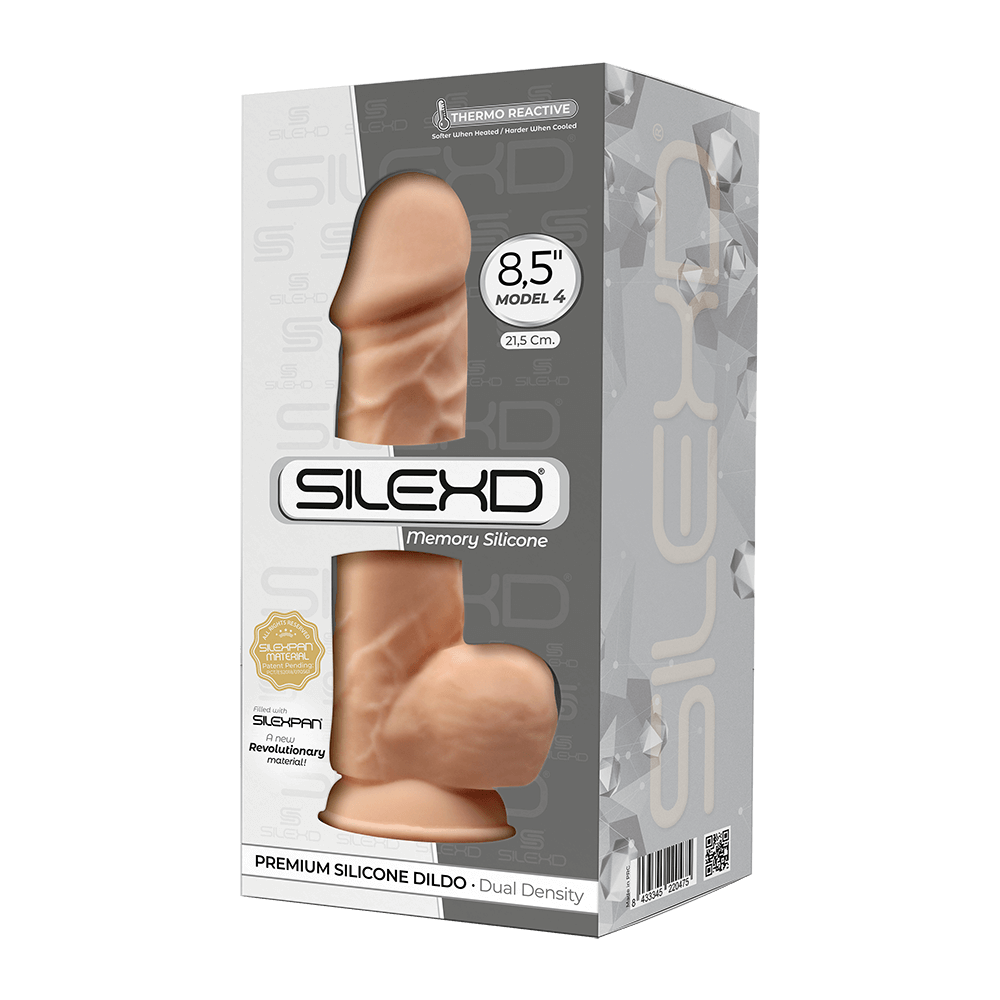 SILEXD MODEL 4 - 8,5" FLESH 220475 FALLO REALISTICO PENE ARTIFICIALE IN SILICONE MEMORY TERMOREATTIVO CM 22