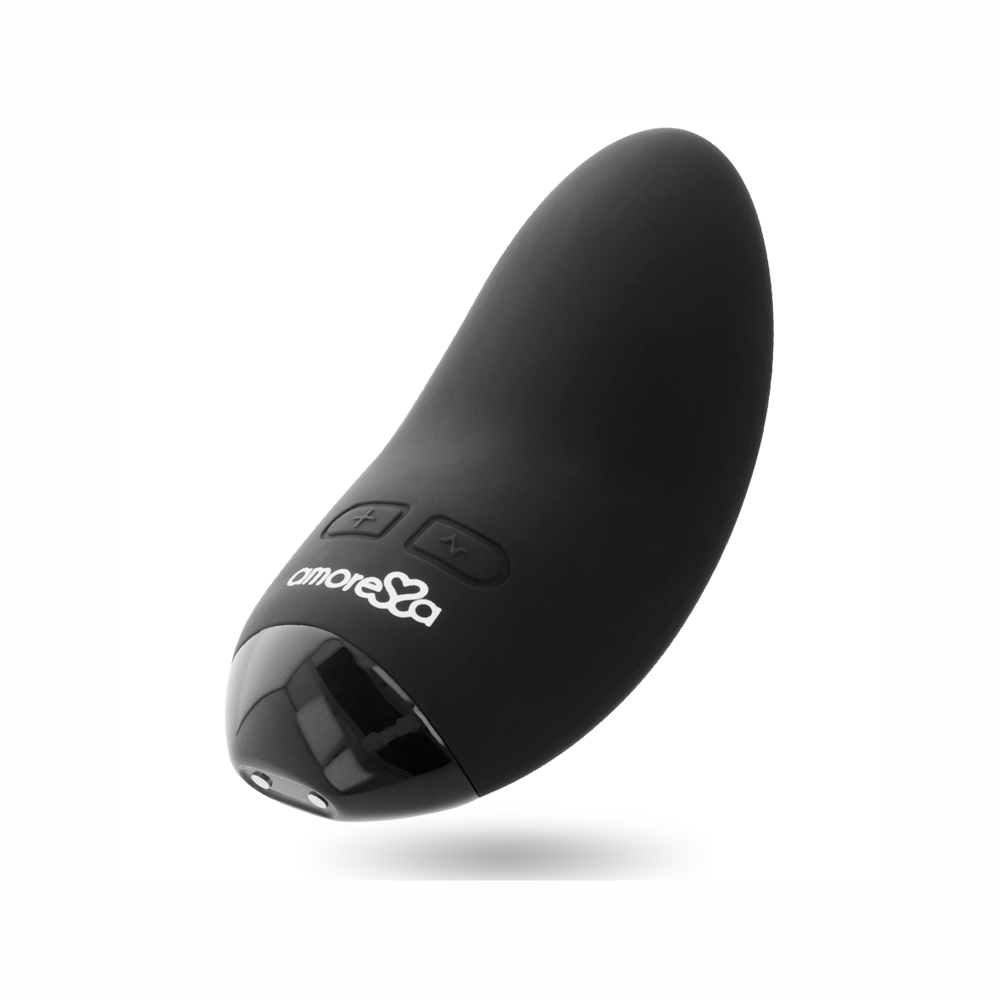 D-221126 AMORESSA BLOSSOM BLACK VIBRATORE COMPATTO ERGONOMICO IN SILICONE