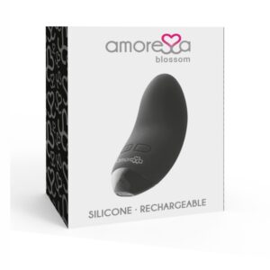 D-221126 AMORESSA BLOSSOM BLACK VIBRATORE COMPATTO ERGONOMICO IN SILICONE